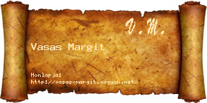 Vasas Margit névjegykártya
